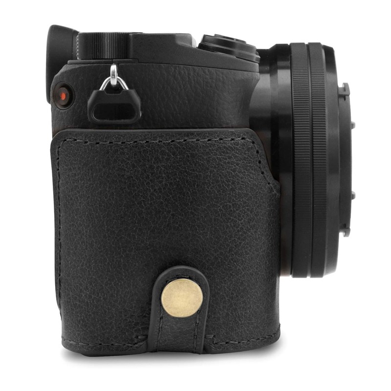 MegaGear MG1641 EVER READY BLACK GENUINE LEATHER CAMERA CASE COVER