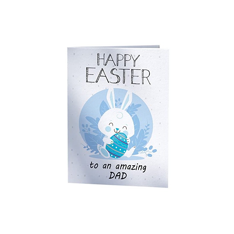 Happy Easter Card For Dad - Easter Bunny & Easter