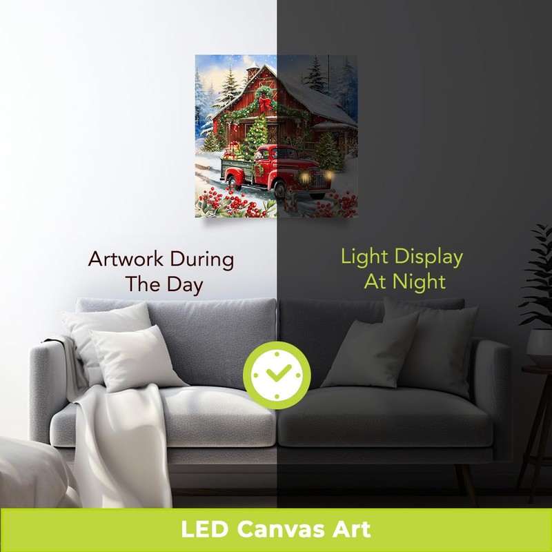 Briarwood Lane Country Christmas Medium LED Canvas Art