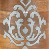 8.25-Inch Tall Wood and Metal Inlay Heritage Collection Utensil Holder