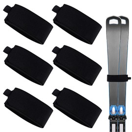 Adjustable Ski Ties, Pack of 2 Ski Straps Ski Strap Fasteners, Adjustable Ski Wraps, EVA Ski Fastener, Ski Bands with Protective Pads for Carrying Skis and Poles