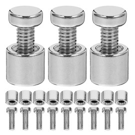 HOLIDYOYO 36pcs Standoff Screws Acrylic Glass Sign Wall Fixture Photo Frame Advertising Screws Sign Holder Screws 1.2x0.9x0.3inch Metal