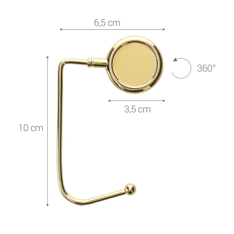 kwmobile 2 x Table Handbag Holder Hook - Non-Slip Bag