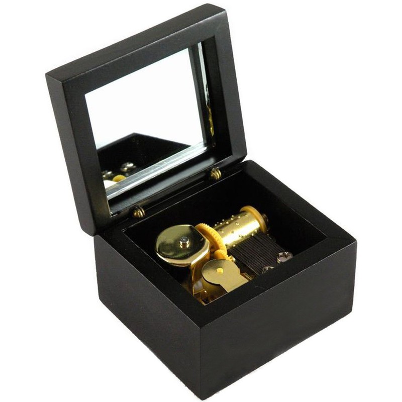 Wind-Up Wooden Music Box with Gold-Plating Movement in,Lilium from Elfen