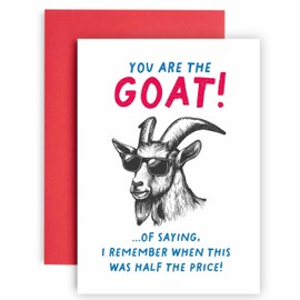 Huxters Funny Birthday Card for Him Men You're the GOAT of Complaining - Rude Greeting Card for Dad Brother Uncle Cousin - - 17 by 12cm (GOAT Complaining)