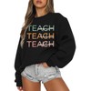 MOUSYA Colorful Retro Teacher Sweatshirt Women Teach Compassion Kindness Confidence