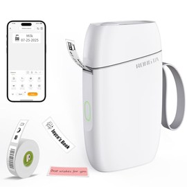 Rongta Máquina etiquetadora Bluetooth con cinta, mini impresora de etiquetas portátil inalámbrica, térmica, de mano, mini etiquetadoras con múltiples 