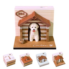 HOTOYMDS 3D Calendar 2026,3D Desk Calendar 2026,Time Piece Calendar 2026,3D Art Calendars Memo Pad 2026,Adorable Dog House Desktop Decoration,Birthday Gift,New Year Gift(Adorable Dog House)