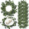 Gandeer Wedding Placemats Set of 6 Artificial Eucalyptus Leaves Place