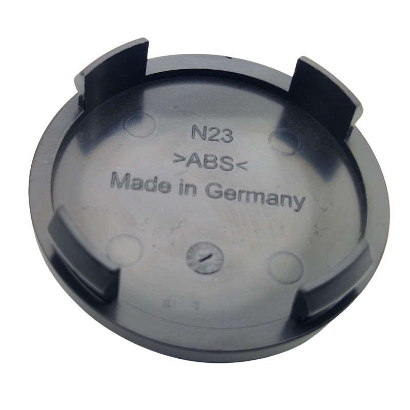 4 x Alutec Shark Hub Cap, 60 mm, Black (N23)
