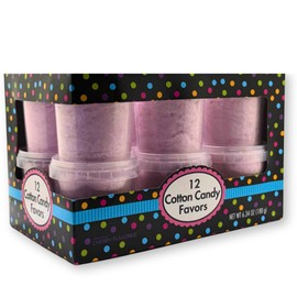 ALBERT'S Cotton Candy – 12 Pack – Purple Fluffy Sweet Treat – Resealable Tubs – Perfect for Parties & Events (Purple, Cherry)
