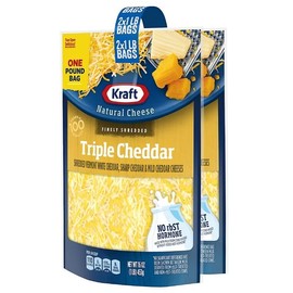 Kraft Triple Cheddar Finely Shredded Cheese, 2 pk./1 lb.