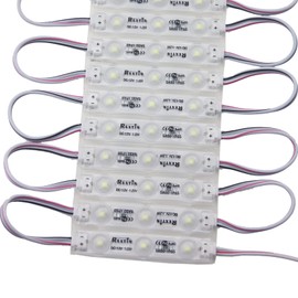 REXTiN Super Bright 200pcs 3 LED Module Warm White 2835 SMD Waterproof Decorative Light for Letter Sign Advertising Signs with Tape Adhesive Backside (Warm White)