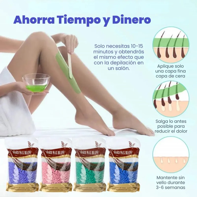 500 Gramos Cera Española Depilación Vello Facial & Corporal
