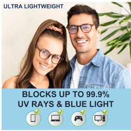 Riccardo Materossi - Premium Blue Light Filter Glasses, Screen Work Glasses - Reduces Headaches and Improves Sleep