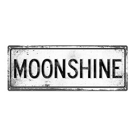 Homebody Accents Moonshine Metal Sign, 4”x12”, Vintage, Retro