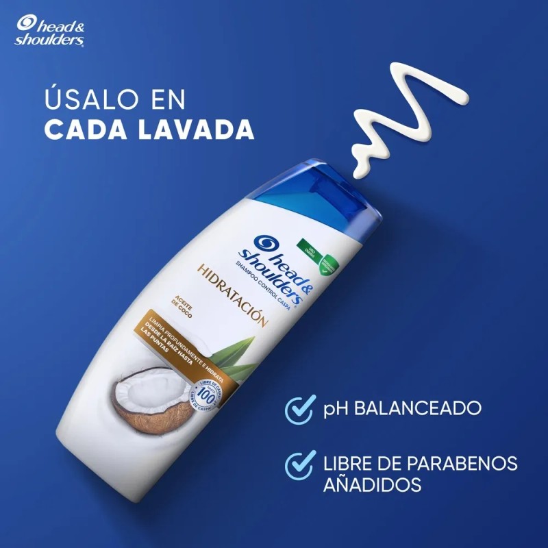 Shampoo Head & Shoulders Hidratación, 650 Ml