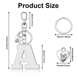 Ximalun Letter A-Z Keyring for Women Alphabet Initial Letter Keyring Cute Keychain Bag Charm Female Girls Women Christmas Birthday Gift Purse Backpack Handbag Decor