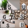 Modern 8-Inch Black Stainless Steel Floating House Letters - Sleek