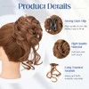 S-noilite Claw Clip Messy Bun Hair Pieces Tousled Updo Fake