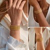 LOAYHOAY 3Pcs Chunky Gold Bangles for Women Stretch Bangles Bracelets
