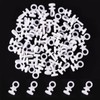 GORGECRAFT 1 Bag 200Pcs Curtain Hooks Plastic White Curtain Track