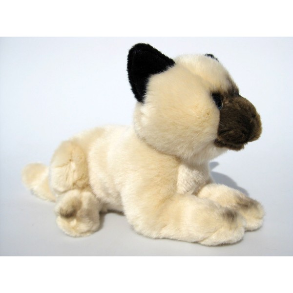 Unbekannt Siamese Cat Soft Toy - Beige - Lying Down