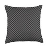 Black and gray Classic Checkered Checkerboard Throw Pillow