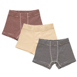 ORGANICKID Boys 100% Organic 100% Cotton Underwear GOTS Certified Kids Toddler Boxer Briefs Pack of 3 Cranberry