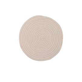 Hrlace Cotton Thread Trivet Non-Slip Stylish Coasters Fabric Pots Pot Coasters Heat Resistant Round Braided Placemats for Cooking and Baking, 1 Piece, Beige, 38 cm
