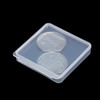 12 empty square mini clear plastic cases with cover for