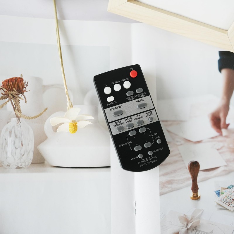 Replacement Remote Control Compatible with Yamaha YAS203 FSR71 ZK72120 ZK721200