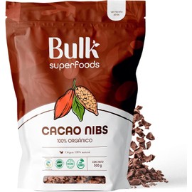 BULK SUPERFOODS Cacao Nibs 100% Orgánico Chocolate Amargo Sin Azúcar