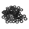TOP-VIGOR 80Pcs Black Nylon Flat Washers, M5 x 10mm x