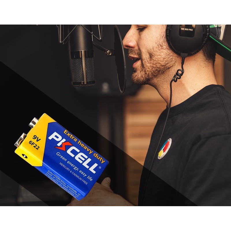 PKCELL PKCELL 9V Battery Carbon Zinc for Smoke Detectors 6F22