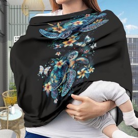 JOAIFO Sea Turtle Carseat Covers Baby Seat Nursing Cover Baby Nursing Cover Toddler Boy Girls Breastfeeding Canopy Trendy Design Infant Stroller Cover Car Seat Canopy