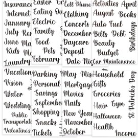 Budget Stickers for Cash Envelopes, Mageeki 80 Cash Envelope System Budget Binder Label Stickers, Vinyl Decals for Money Organizer Wallet & A6 Cash Binder & Finance Planner (Black)