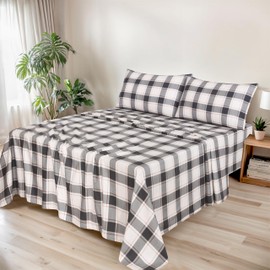 RUVANTI Organic Flannel Sheets Full Size - 100% Cotton Double Brushed Bed Sheet Set - Deep Pocket 16 Inches - All Seasons Breathable, Extra Soft, Warm & Cozy - 4 Pieces - Go Coral