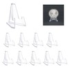 JanFeel Acrylic Coins Display Stands,10 Packs Mini Clear Easel Stand