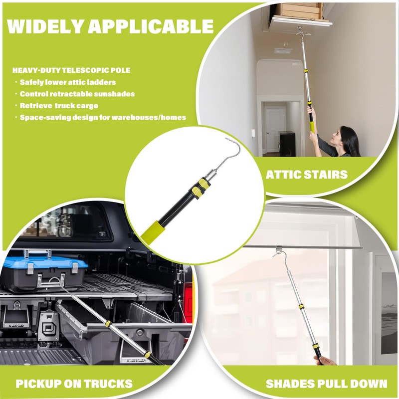 Extendable attic Pull Rod,attic Pull Down Hook,attic Ladder Pull Down