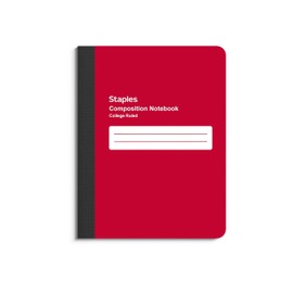 Staples Composition Notebook, 7.5-inch x 9.75-inch, College Ruled, 80 Sheets, Red, 3/Pack (ST55081CVS)