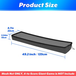 Mesh Net Only for 4 in a Row Connect Game, Mesh Bag Pocket with Adjustable Straps to Catch Falling Rings, 4-to-Score Game Jumbo Rings Holder, No Need to Pick Scattered Coins, Board Game Accessories