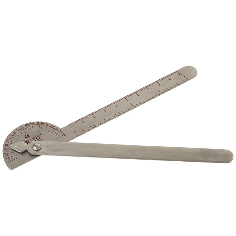 Baseline 12-1042 Stainless Steel 180 Degree Goniometer, 6" Length