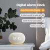 Reacher Auto-Dimmable Alarm Clock White Noise Machine with Night Light,