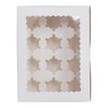 6PCS Set Cupcake Container 12 Holes Cardbord Bakery Pastry Carrier