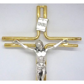 GTBITALY Silver and Gold Italian Wall Cross 20cm