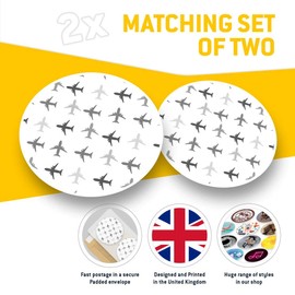 2 x 20cm Vinyl Stickers -ky Airplanes Plane Jet Pilot Travel Decals 40856