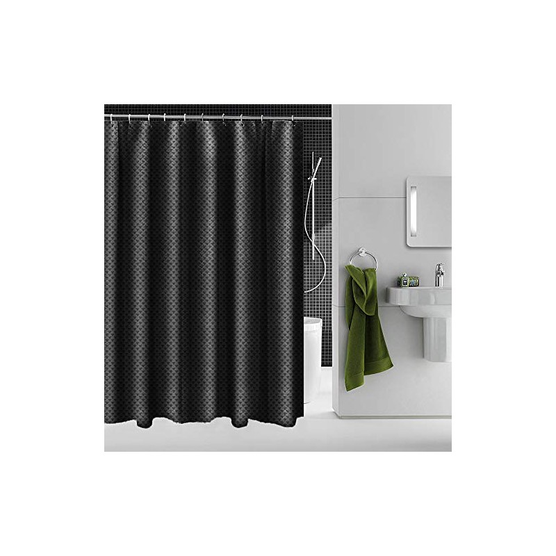 Householdfurnishing Super Quality Waterproof Polyester bathroom Shower Curtains with hook