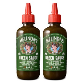 Melinda's Green Sauce 12 Fl Oz Pack of 2 Mild Flavorful Condiment for Any Dish