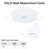 DALIX Youth Face Mask Washable Made in USA - White